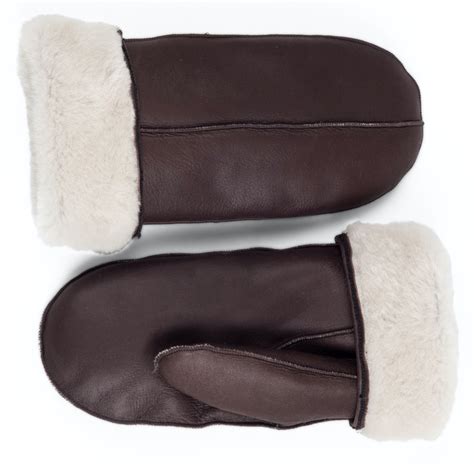 Shearling mittens 